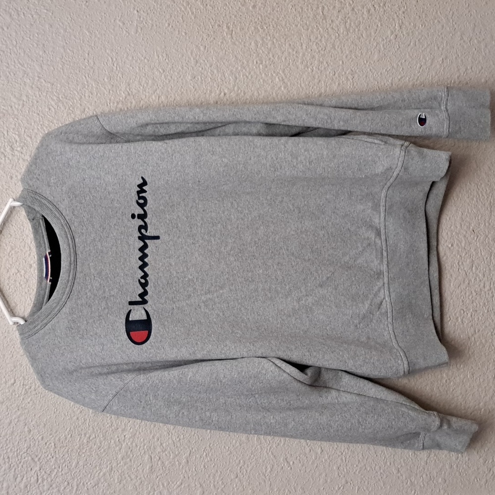Champion Mens Gray Crewneck Sweat Shirt Size Medium